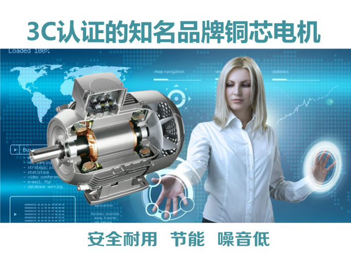 采用3C認(rèn)證知名銅芯電機